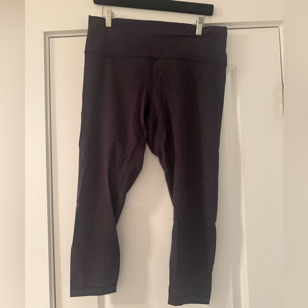 Lululemon Wunder Train Black Printed Leggings